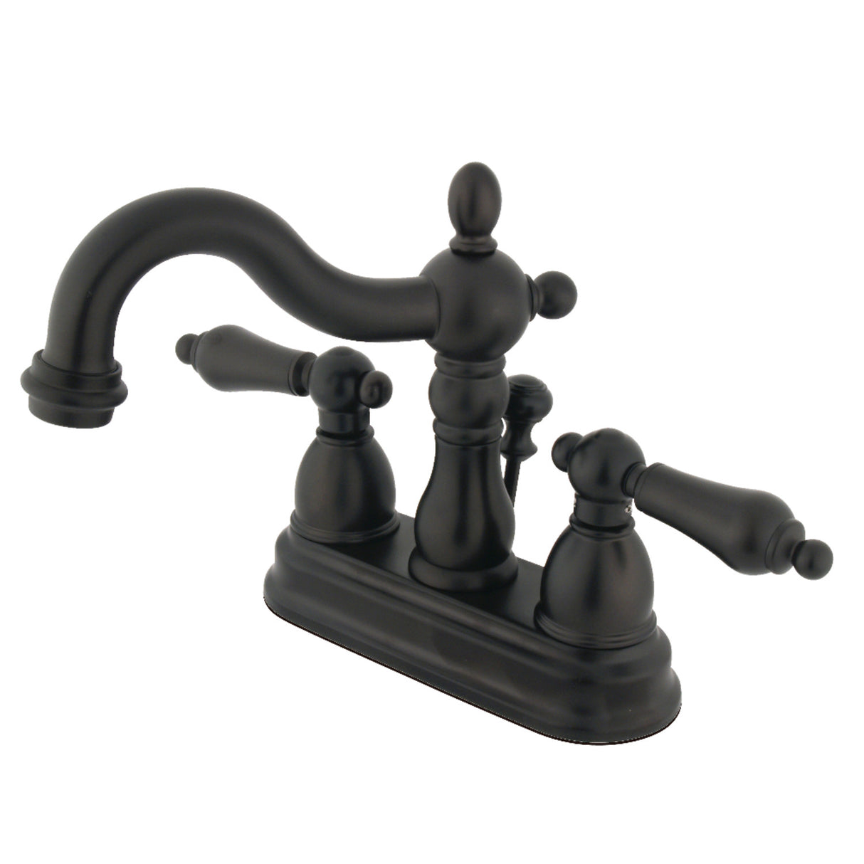 Kingston Brass KB1605AL Heritage 4 in. Centerset Bathroom Faucet, Oil Rubbed Bronze