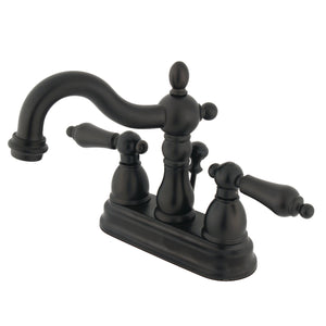 Kingston Brass KB1605AL Heritage 4 in. Centerset Bathroom Faucet, Oil Rubbed Bronze