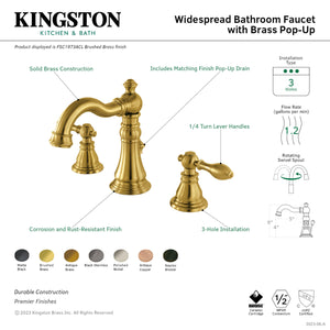 Fauceture FSC1976ACL American Classic Widespread Bathroom Faucet, Naples Bronze