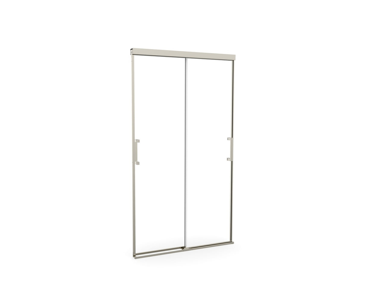 MAAX 138520-900-305-000 Incognito 74 39-42 x 74 in. 8mm Bypass Shower Door for Alcove Installation with Clear glass in Brushed Nickel