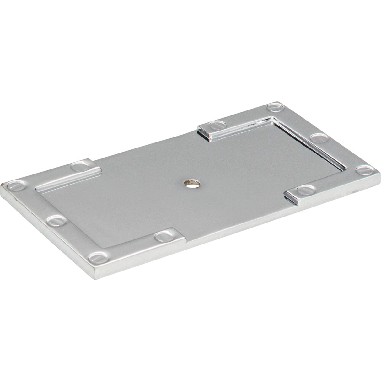 Atlas Homewares Campaign L-Bracket Backplate 3 11/16 Inch Polished Chrome