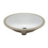 EAGO BC224 White Ceramic 18"x15" Undermount Oval Bathroom Sink