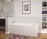 MAAX 106825-000-002-001 Nomad Corner 6032 AcrylX Corner Left-Hand Drain Bathtub in White