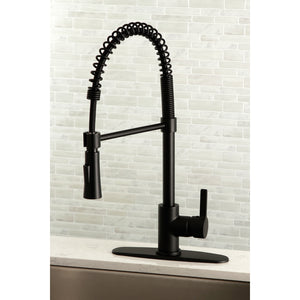 Gourmetier LS8670CTL Continental Single-Handle Pre-Rinse Kitchen Faucet, Matte Black