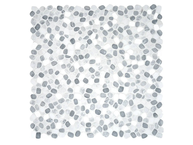 Anatolia Cabana River Blend Pebble Tumbled Marble Mosaic - 1 Sheet = 1 Sqft 5001-0450-0 River Blend - premium natural stone mosaic tile from Anatolia Tile, available at PoshHaus showroom in Keene, NH