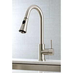 Gourmetier LS8728DL Concord Single-Handle Pull-Down Kitchen Faucet, Brushed Nickel