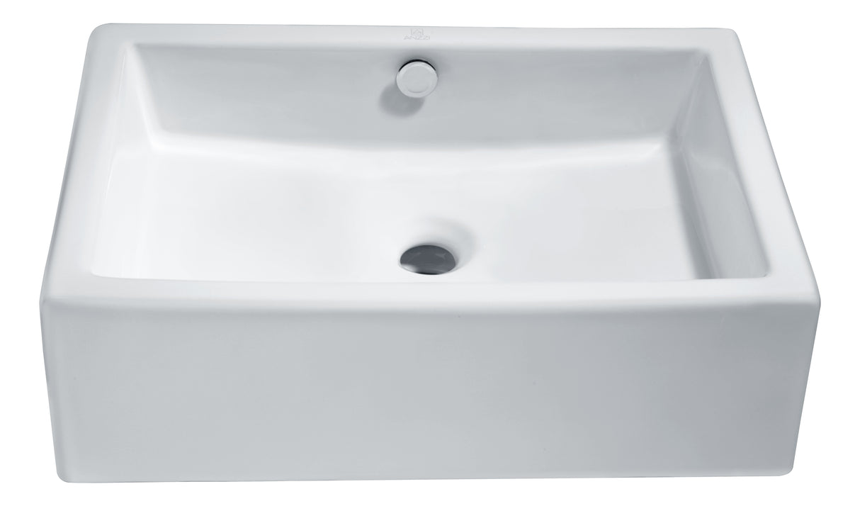 ANZZI LS-AZ122 Deux Series Ceramic Vessel Sink in White