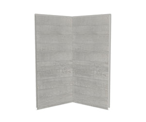 MAAX 103388-304-516 Utile 3636 Composite Direct-to-Stud Two-Piece Corner Shower Wall Kit in Factory Rough Vapor