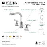 Kingston Brass FSC8953CML Manhattan Widespread Bathroom Faucet with Brass Pop-Up, Brushed Brass