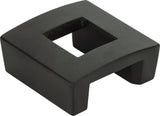 Atlas Homewares Centinel Square Knob 1 1/4 Inch (c-c) Matte Black
