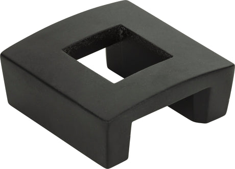 Atlas Homewares Centinel Square Knob 1 1/4 Inch (c-c) Matte Black