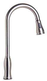 ALFI brand AB2043-BSS Traditional Solid Brushed Stainless Steel Pull Down Kitchen Faucet