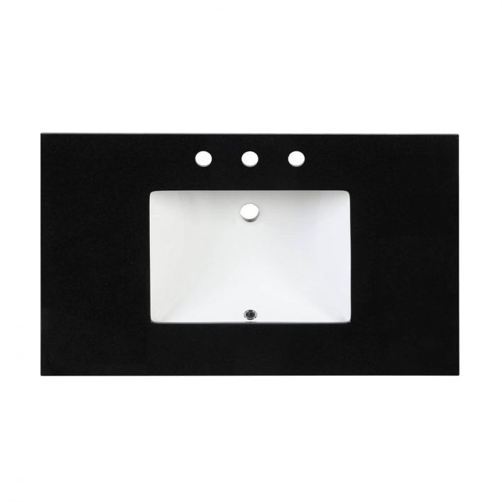 Custom Black 36" Vanity Top