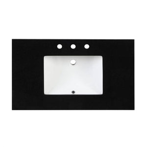 Custom Black 36" Vanity Top