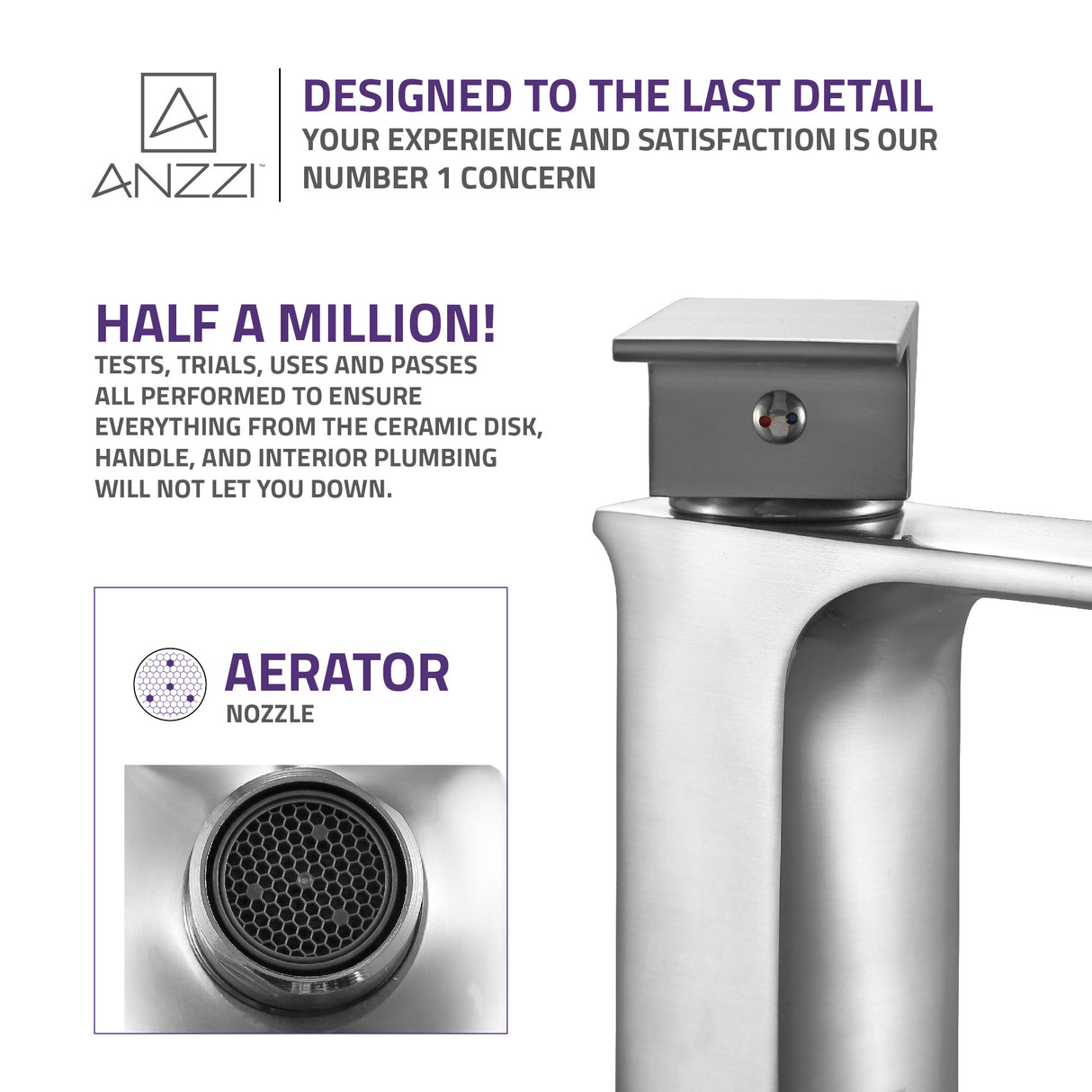 ANZZI L-AZ118BN Promenade Single Hole Single Handle Bathroom Faucet in Brushed Nickel