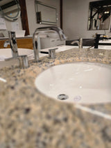 49" Wolf Vanity Set with New Giallo Venez Granite Top and Chrome Faucet