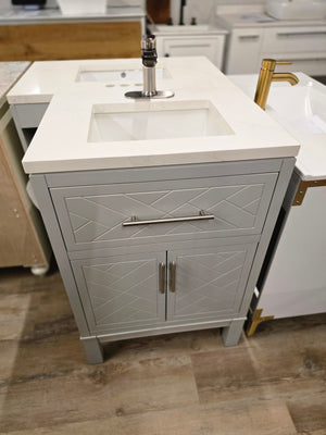 24" Grey Kohler Vanity Set with Waterfall Faucet