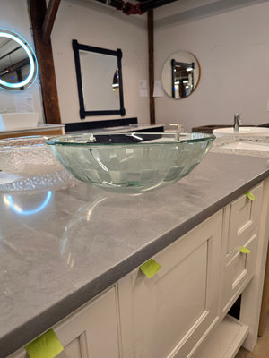 Custom Tempered Glass Over-the-Counter Sink Vessel