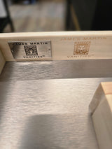 47" James Martin Brooklyn Wooden Sink Console, Platinum Ash w/ White Glossy Composite Countertop