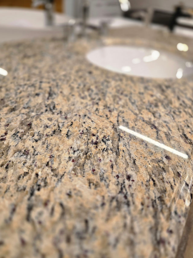 49" Wolf Vanity Set with New Giallo Venez Granite Top and Chrome Faucet