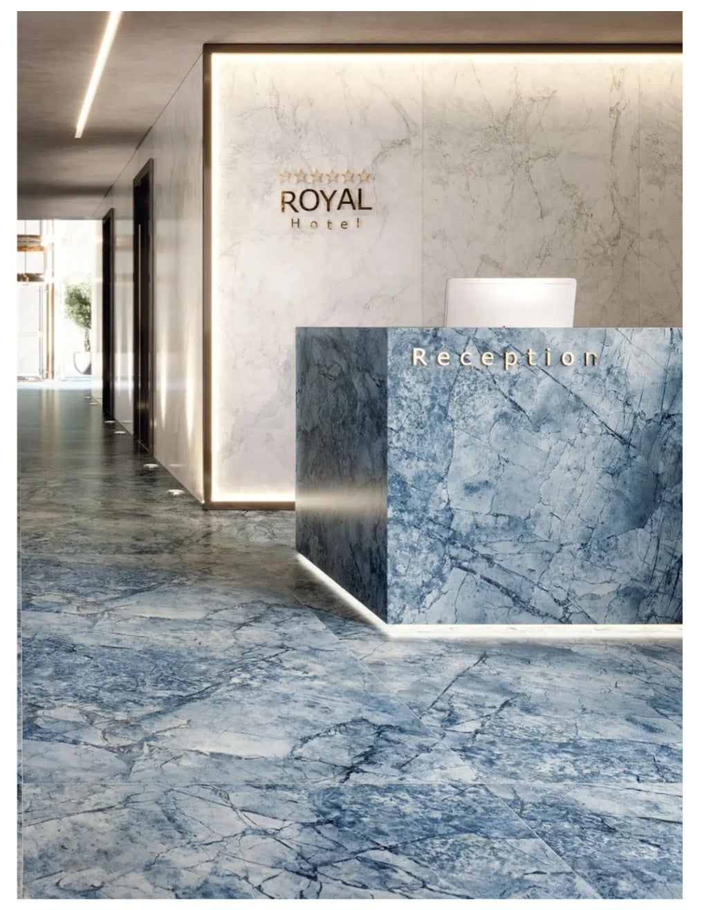MSI Lambert Glacier 24" x 48" Polished Porcelain Floor and Wall Tile (Case)
