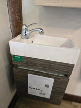 18" Cutler Kitchen and Bath Sangallo Space Saver Bathroom Vanity with Chrome Faucet