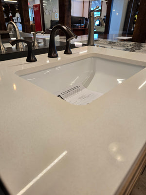 30" CabTec Vanity Set with Farimont Egg  Quartz Top and Danze Tumbled Bronze Faucet