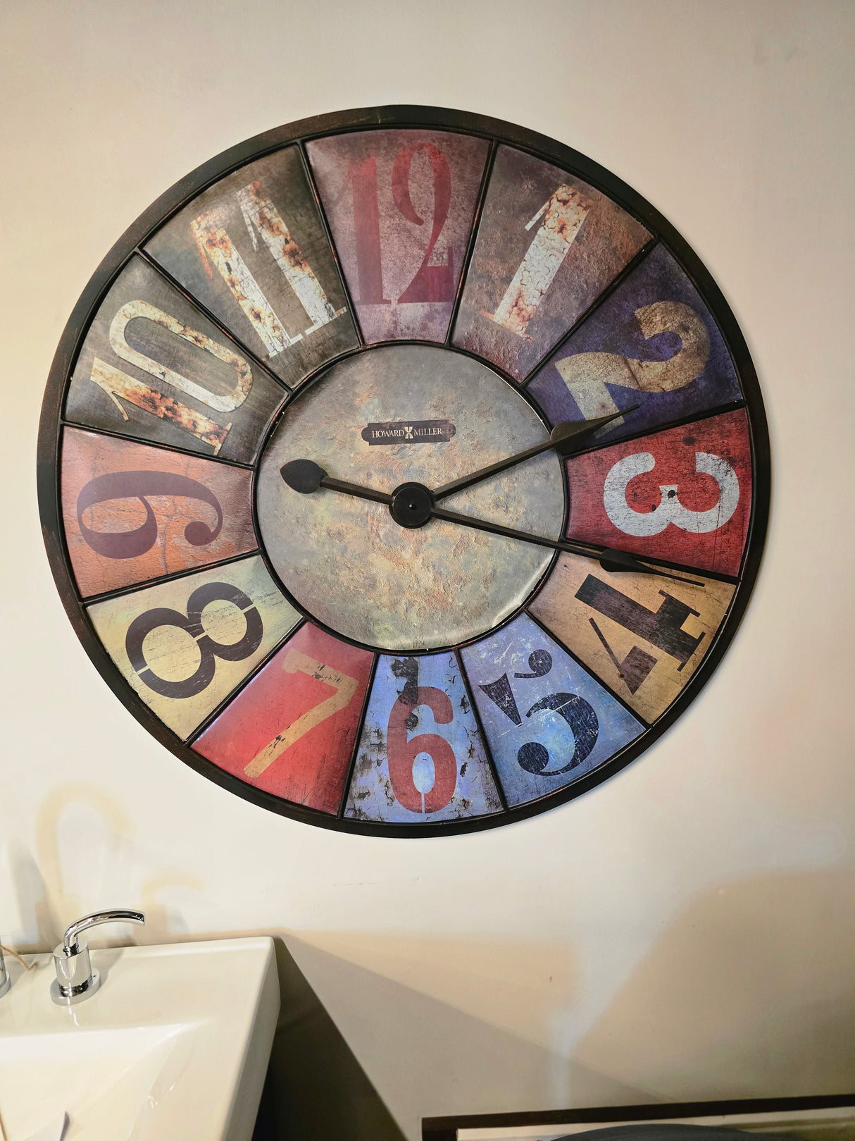 Howard Miller Multi - Colored Gallery Clock County Line 625-547 (Showroom Display)