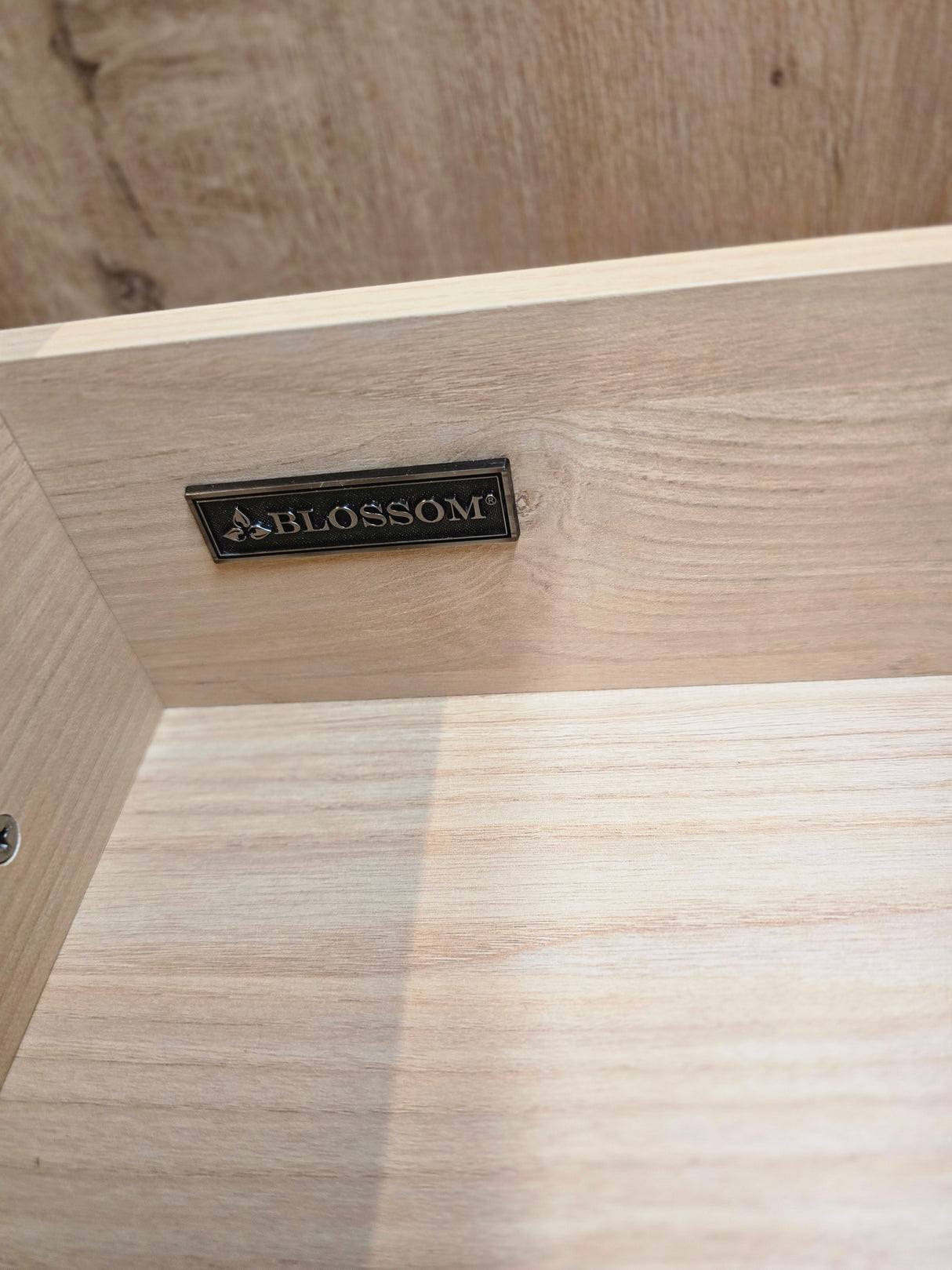 36" Capri Classic Oak Vanity with an Acrylic Basin, Brushed Gold Pfister Faucet, and an *Optional* LED Mirror