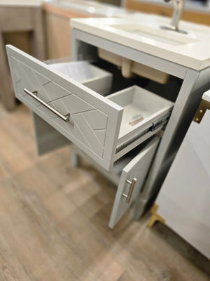24" Grey Kohler Vanity Set with Waterfall Faucet