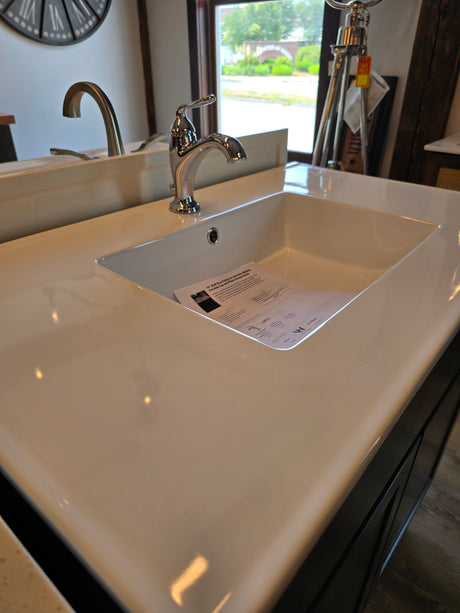 36" Wolf Grey Vanity Set with Swiss Madison Porcelain Top and Pfister Chrome Faucet