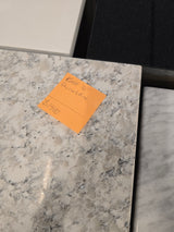 36.5" Black Vanity with Granite Top and Kohler Brushed Nickel Faucet