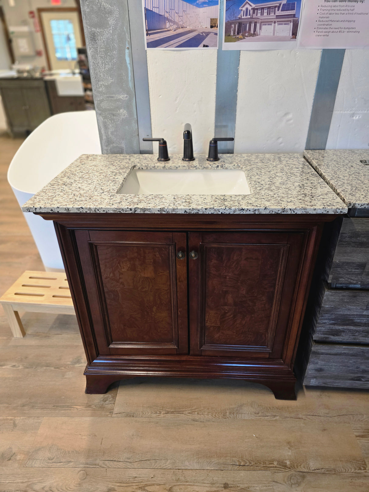 37" Fairmont Vanity Set with Marble Top and Faucet