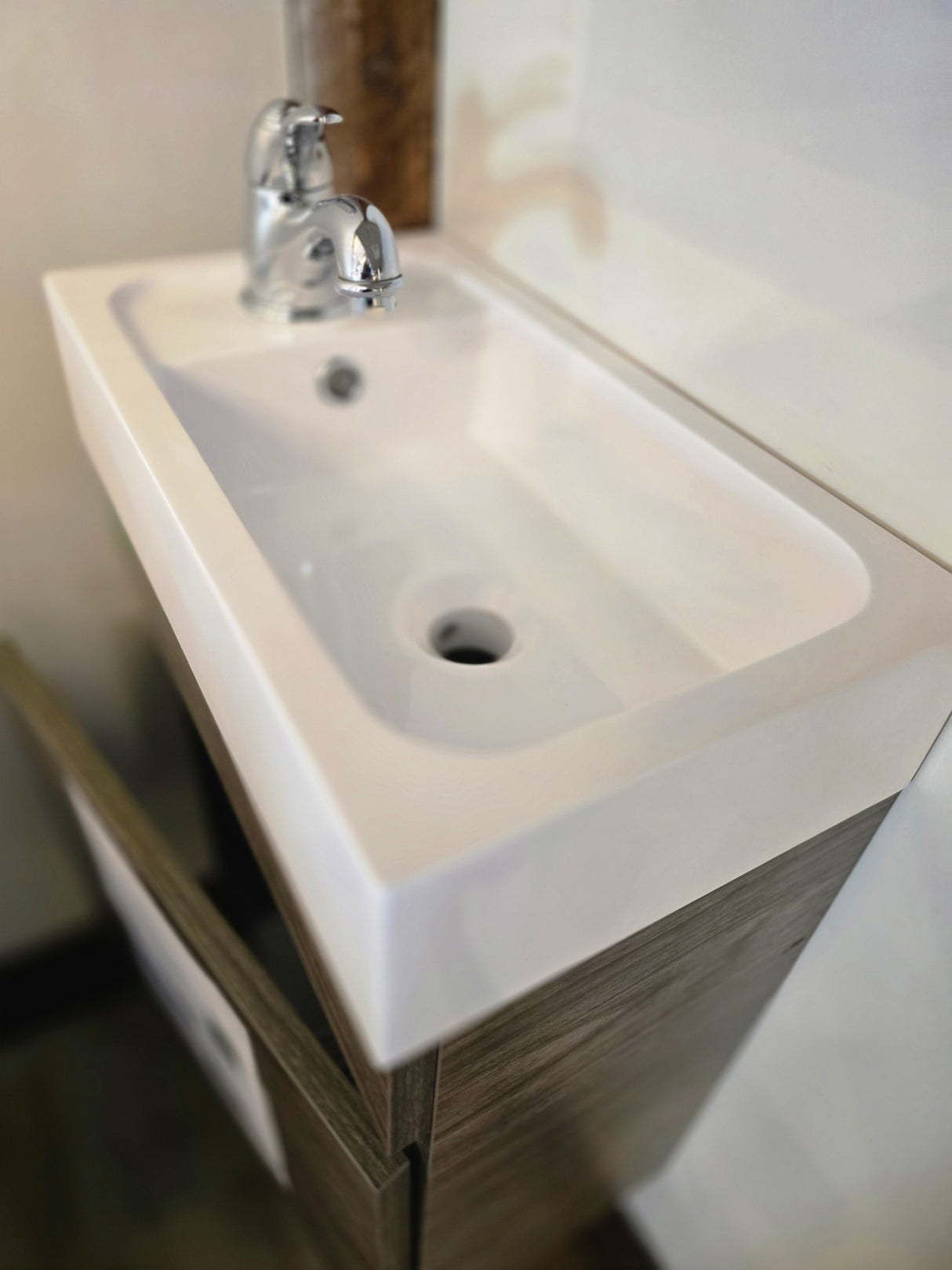 18" Cutler Kitchen and Bath Sangallo Space Saver Bathroom Vanity with Chrome Faucet