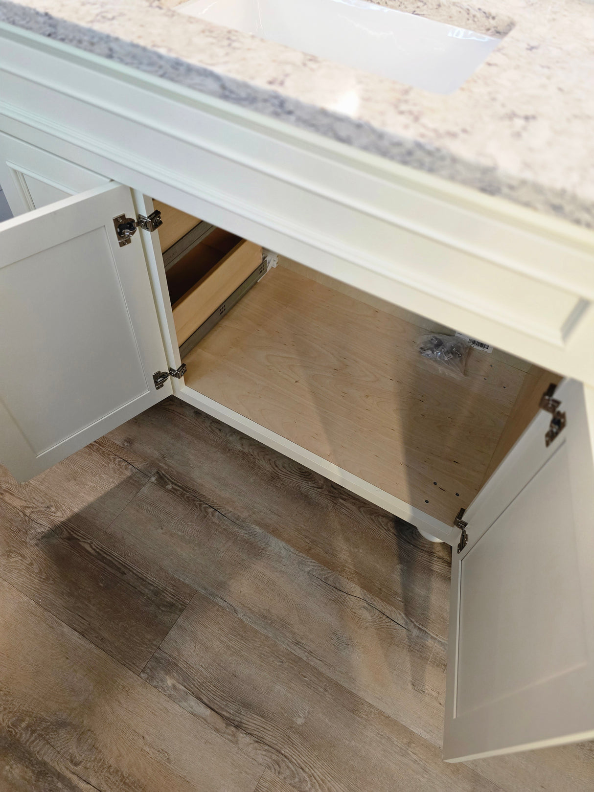 43" White Bertch Vanity with Viatera Quartz Top