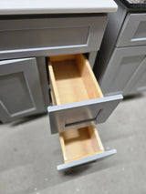 36" Grey Vanity with Ceramic Top