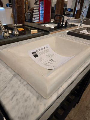 31" Black Freestanding Vanity with Marble Accents, Marble Top, and a Native Trails Drop-in Basin