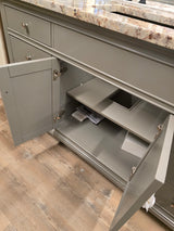 60" Fairmont Designs Medium Grey Vanity with Typhoon Bordeaux Countertop