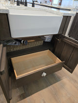 36" River View Farmhouse Vanity Set in Coffee Bean with Marble Counter Top