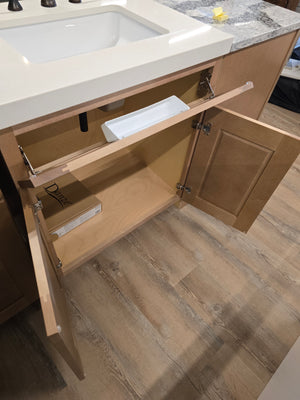 30" CabTec Vanity Set with Farimont Egg  Quartz Top and Danze Tumbled Bronze Faucet
