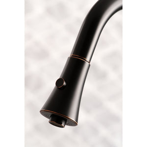Gourmetier LS8726CTL Continental Single-Handle Pull-Down Kitchen Faucet, Naples Bronze