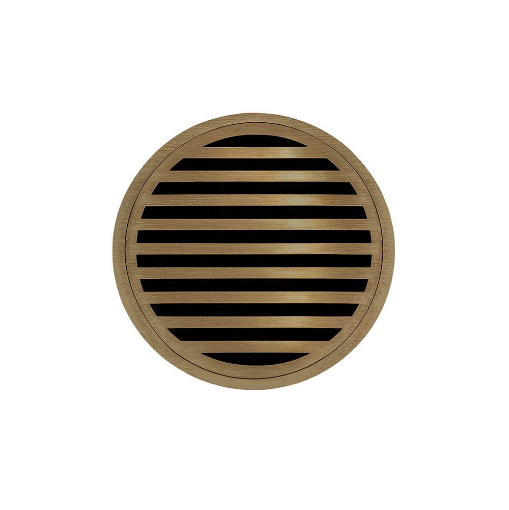 Infinity Drain RN 5 5” Strainer - Lines Pattern & 2" Throat for RN 5, RND 5, RNDB 5