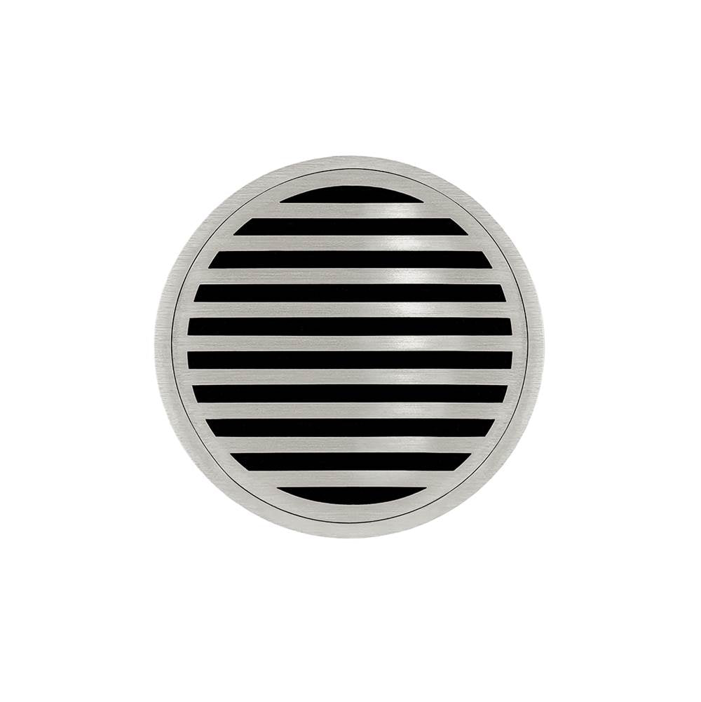 Infinity Drain RN 5 5” Strainer - Lines Pattern & 2" Throat for RN 5, RND 5, RNDB 5