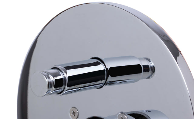 AB3101-PC Polished Chrome Shower Valve Mixer with Rounded Lever Handle and Diverter