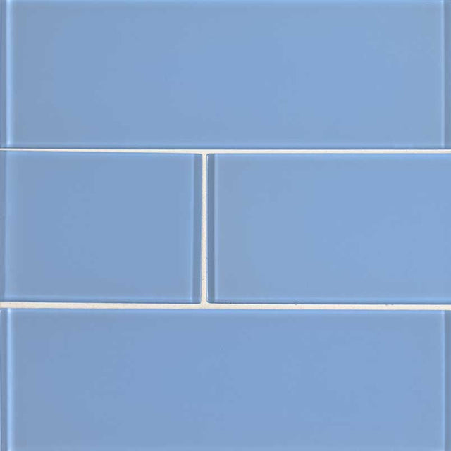 Royal azure 3x6 glossy glass blue subway tile SMOT-GL-T-ROYAZU36 product shot multiple tiles wall view1 #Size_3"x6"