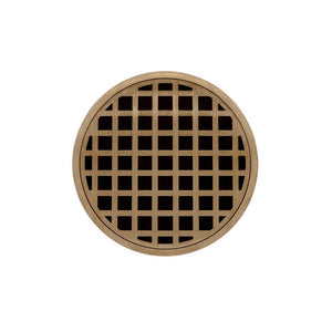 Infinity Drain RQ 5 5” Strainer - Squares Pattern & 2" Throat for RQ 5, RQD 5, RQDB 5
