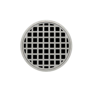 Infinity Drain RQ 5 5” Strainer - Squares Pattern & 2" Throat for RQ 5, RQD 5, RQDB 5
