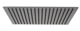 Matte Black Stainless Steel 16" Square Ultra-Thin Rain Shower Head