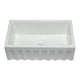 ALFI brand AB3018HS-W 30 inch White Reversible Smooth / Fluted Single Bowl Fireclay Farm Sink