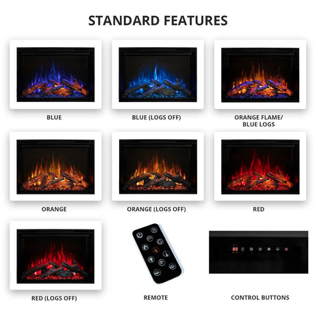 Modern Flames Redstone 36-Inch Built-in Electric Fireplace (RS-3626)
